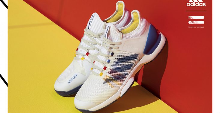 Pharrell zaprojektował kolorową kolekcję strojów i butów do tenisa dla adidasa<