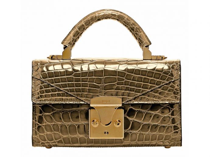 Marka STALVEY stworzyła pierwszą na świecie torebkę ze skóry krokodyla, pokrytą 24-karatowym złotem
