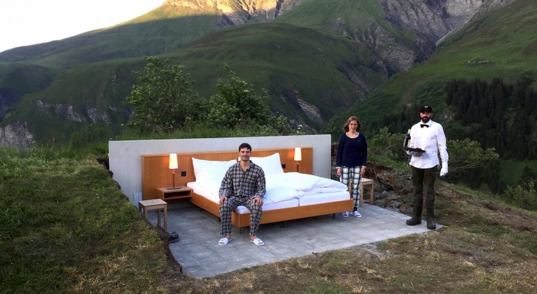W Alpach można wynająć pokój pod gołym niebem