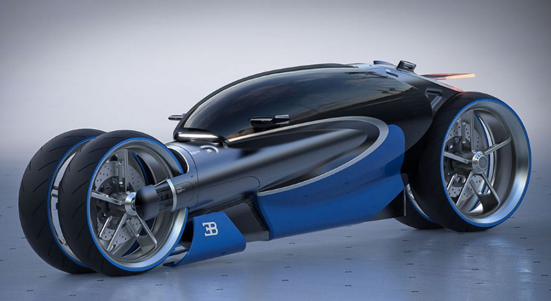 Miejsce tego koncepcyjnego motocykla Bugatti jest w przyszłości