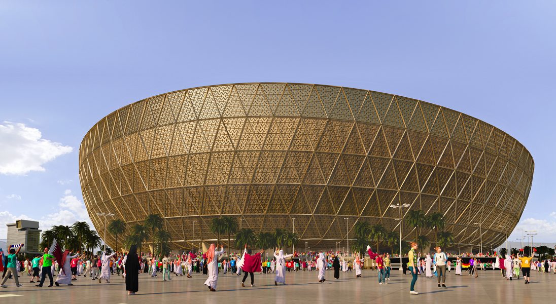 Tak będzie wyglądać złoty stadion w Lusail na Mistrzostwa Świata w Katarze