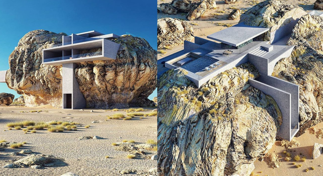 Niepowtarzalny ,,dom w kamieniu” będący idealnym połączeniem natury i nowoczesnego designu