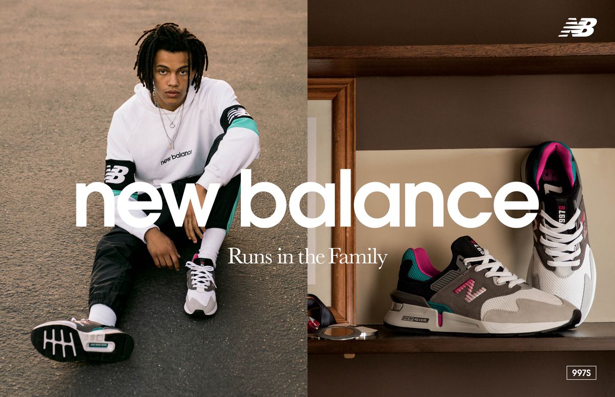 Почему new balance. Уильям Райли New Balance. Реклама Нью баланс. Реклама кроссовок New Balance. New Balance баннер.