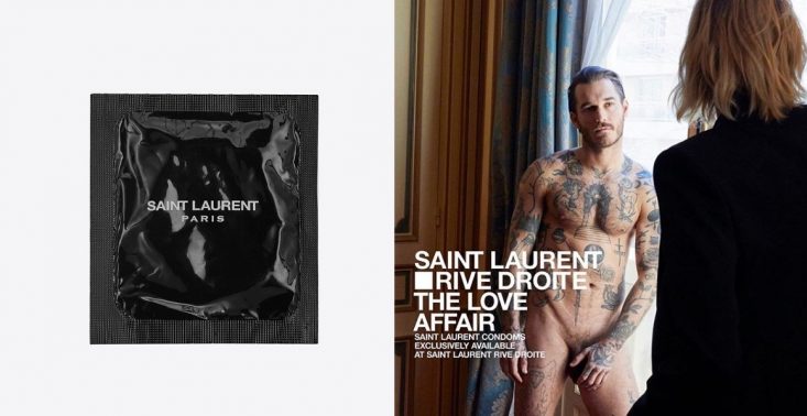 Saint Laurent wprowadza do sprzedaży prezerwatywy – promuje je Anja Rubik<