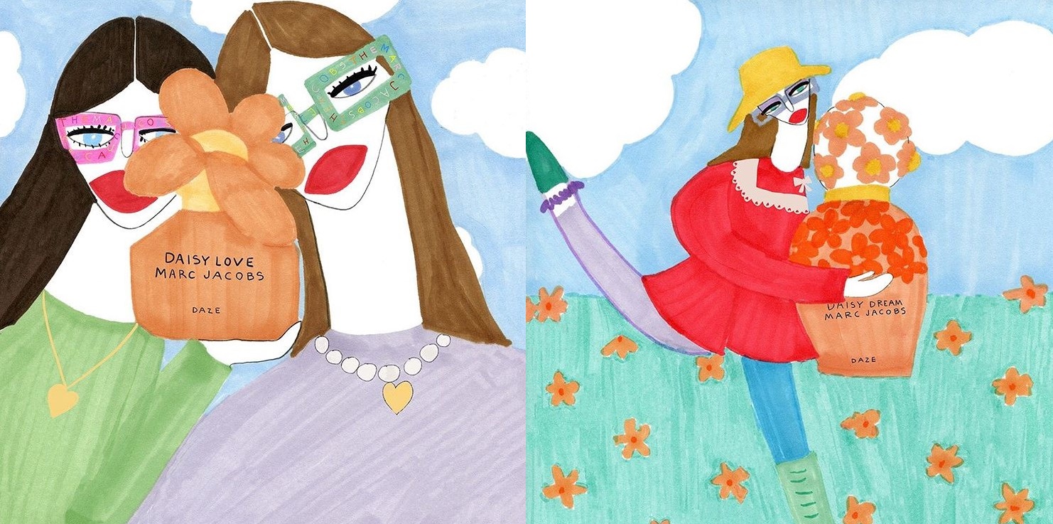 Polska artystka Karolina Pawelczyk stworzyła ilustracje dla marki Marc Jacobs Fragrances<