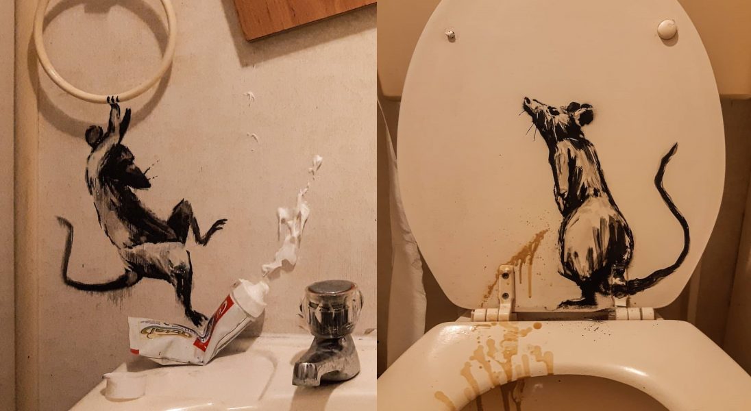 Banksy stworzył nową pracę, którą zadedykował wszystkim osobom pracującym z domu