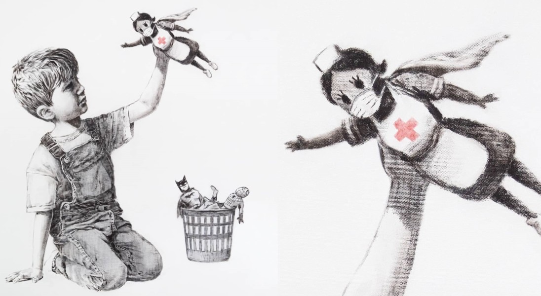 Banksy prezentuje nową pracę i składa hołd służbie zdrowia