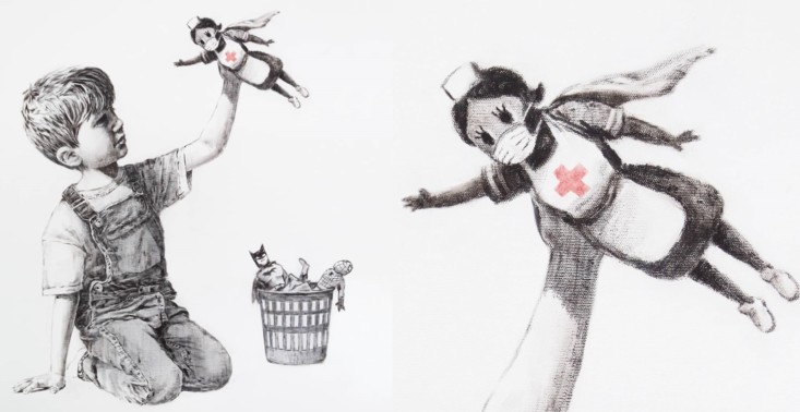 Banksy prezentuje nową pracę i składa hołd służbie zdrowia<