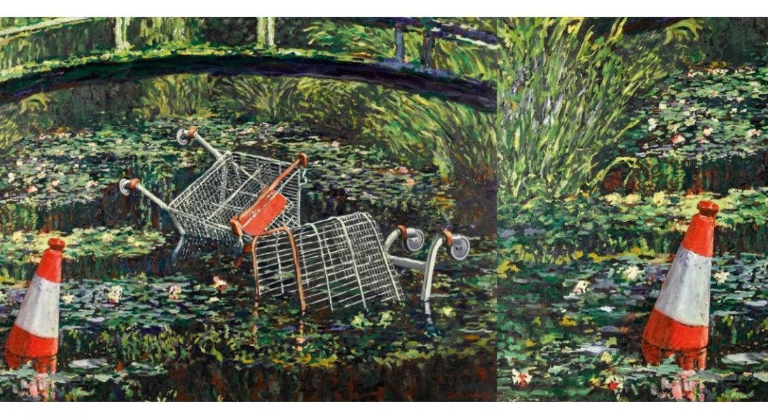 Kolejna praca Banksy’ego sprzedana za gigantyczną sumę – chodzi o obraz ,,Show me the Monet”