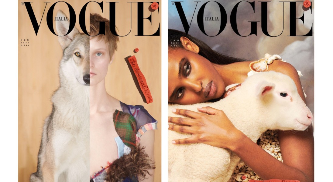 Na okładce styczniowej edycji Vogue Italia wystąpiły... zwierzęta
