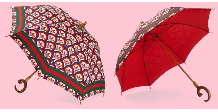 We wspólnej kolekcji adidas x Gucci znalazł się parasol który… nie chroni przed deszczem<