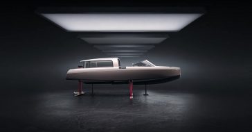 Candela P-8 Voyager to superwydajna elektryczna łódź, która bezszelestnie unosi się nad wodą